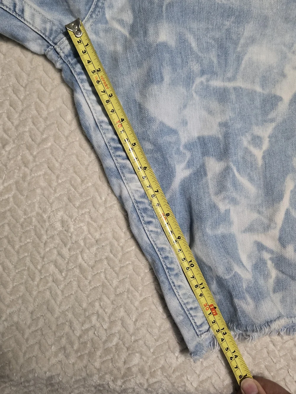 True Religion Ricky Cut Off Blue Jean Shorts Men's 44 Relaxed Straight